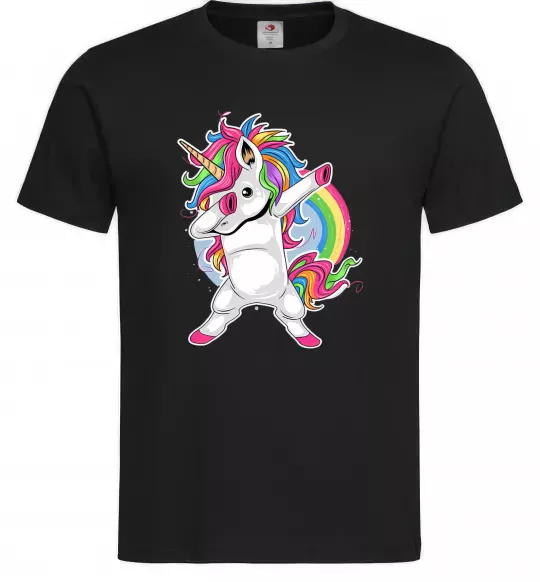 Чоловіча футболка Hyping unicorn Чорний фото
