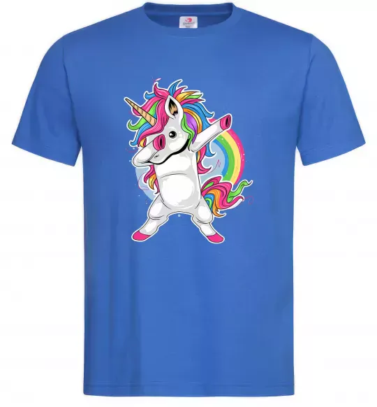Чоловіча футболка Hyping unicorn Яскраво-синій фото
