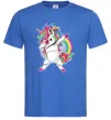 Чоловіча футболка Hyping unicorn Яскраво-синій фото