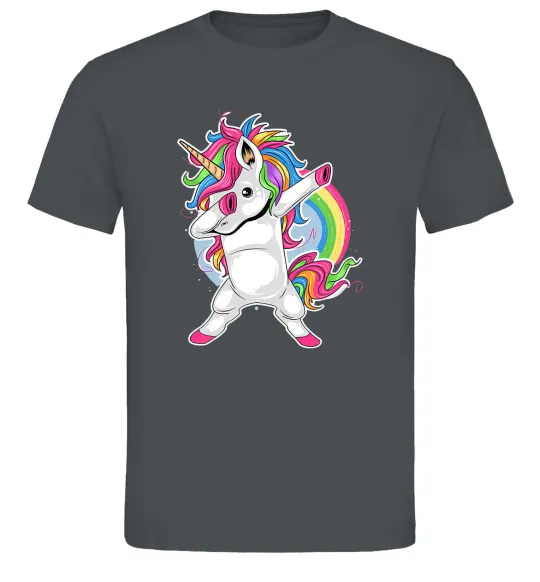 Чоловіча футболка Hyping unicorn Графіт фото