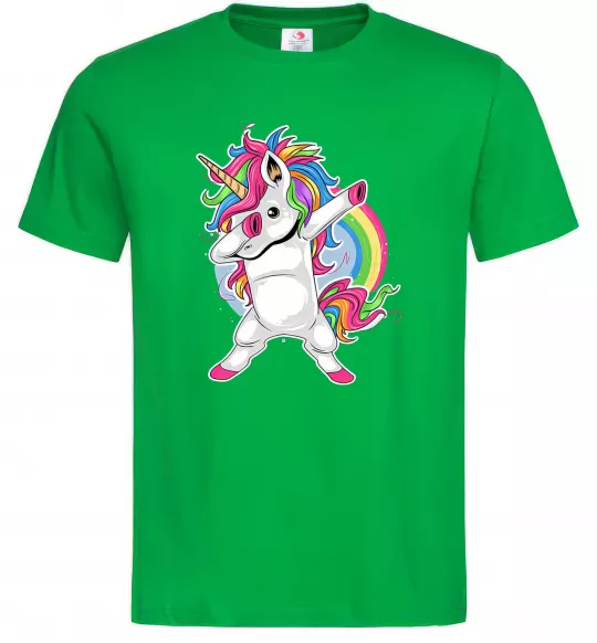 Чоловіча футболка Hyping unicorn Зелений фото