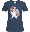 Жіноча футболка Hyping unicorn Темно-синій фото