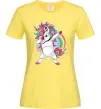 Жіноча футболка Hyping unicorn Лимонний фото