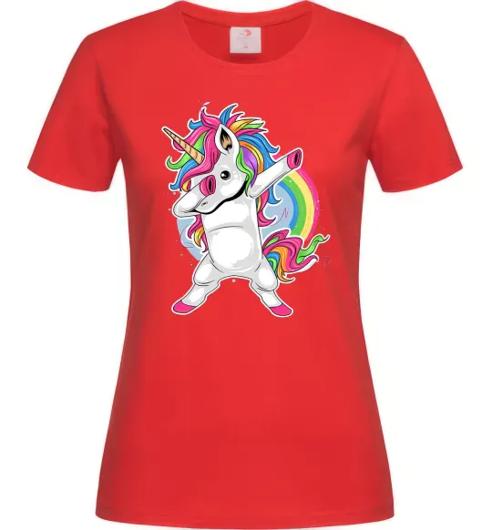 Жіноча футболка Hyping unicorn Червоний фото