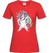 Жіноча футболка Hyping unicorn Червоний фото