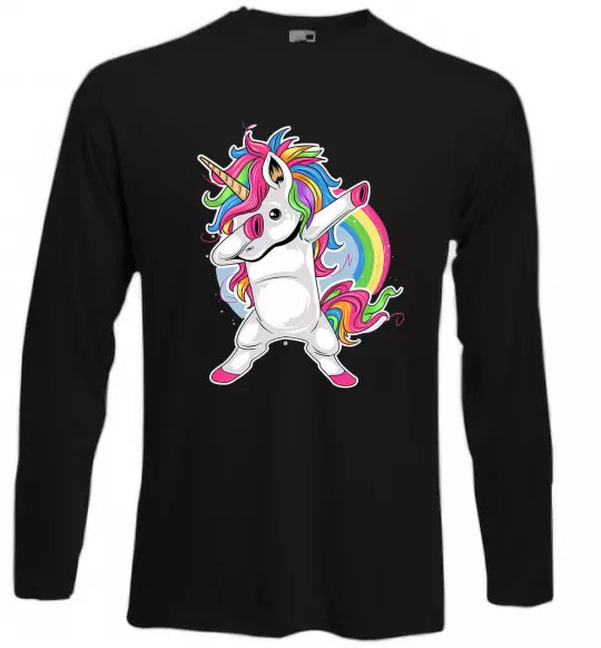 Лонгслів Hyping unicorn Чорний фото