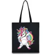 Эко-сумка Hyping unicorn Черный фото