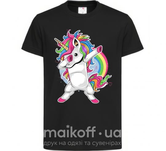 Дитяча футболка Hyping unicorn Чорний фото