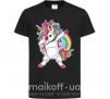 Дитяча футболка Hyping unicorn Чорний фото