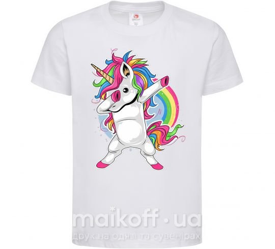 Дитяча футболка Hyping unicorn Білий фото