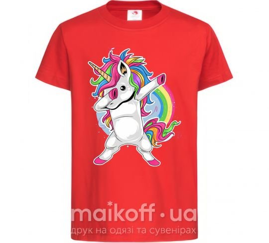Дитяча футболка Hyping unicorn Червоний фото