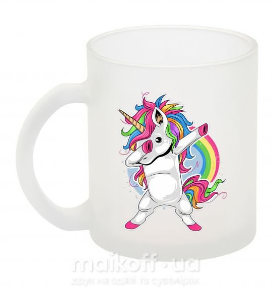 Чашка скляна Hyping unicorn Фроузен фото