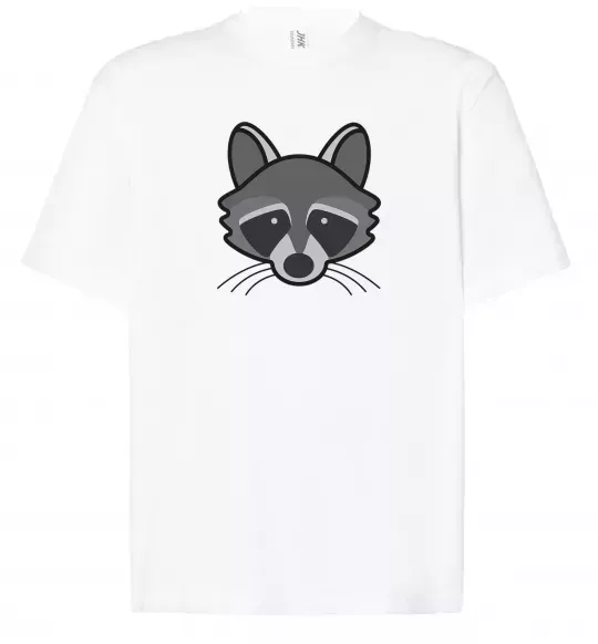 Футболка Оверсайз Єнот Білий фото