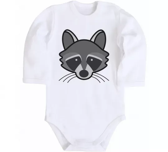 Детский боди Єнот Белый фото