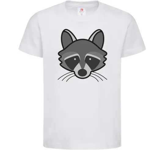 Дитяча футболка Єнот Білий фото