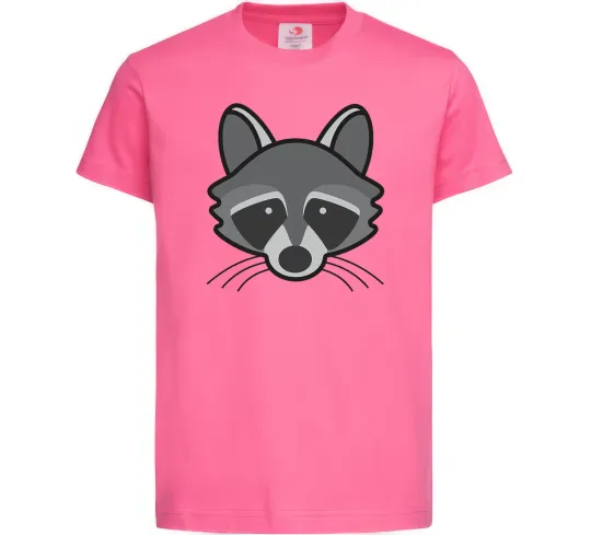 Дитяча футболка Єнот Яскраво-рожевий фото