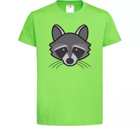 Дитяча футболка Єнот Лаймовий фото