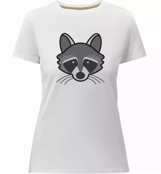 Женская премиум футболка Єнот Белый фото