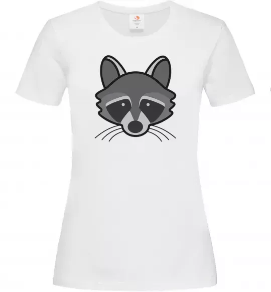 Женская футболка Єнот Белый фото