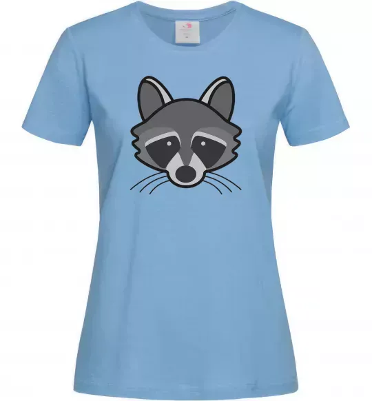 Женская футболка Єнот Голубой фото