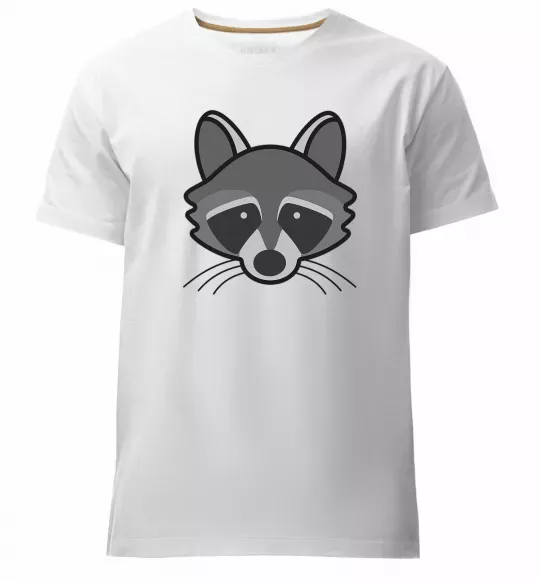 Мужская премиум футболка Єнот Белый фото