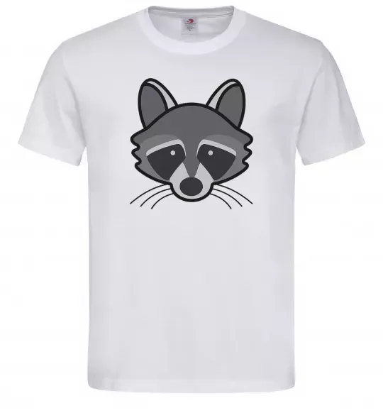 Чоловіча футболка Єнот Білий фото