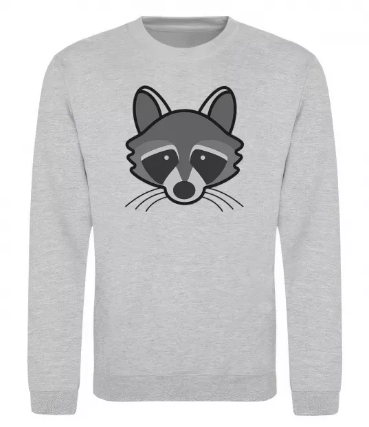 Свитшот Єнот Серый меланж фото