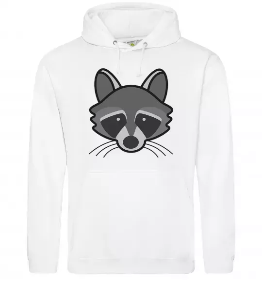 Мужская толстовка (худи) Єнот Белый фото