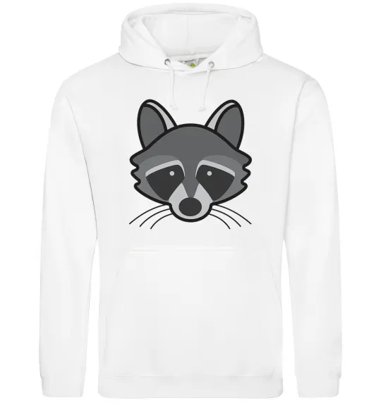 Женская толстовка (худи) Єнот Белый фото