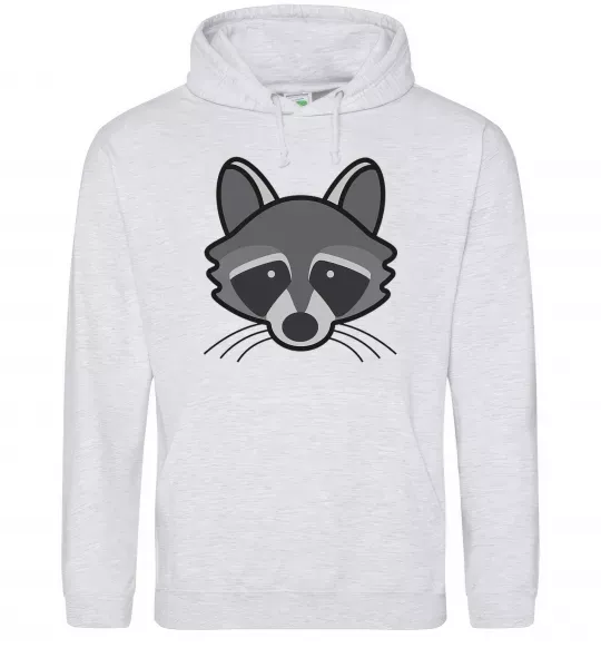 Женская толстовка (худи) Єнот Серый меланж фото