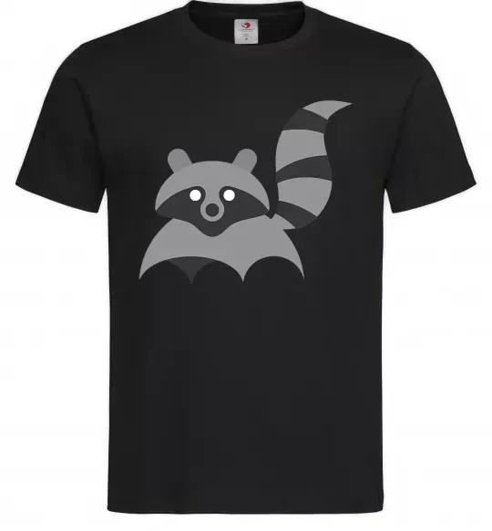 Мужская футболка Racoon Черный фото