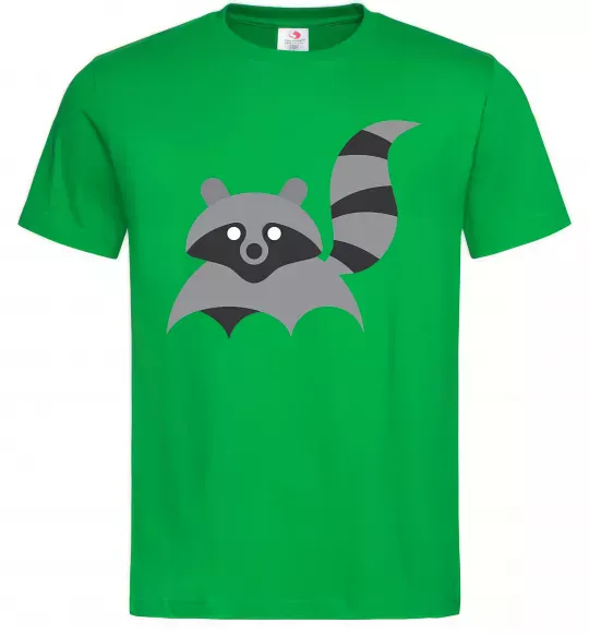 Мужская футболка Racoon Зеленый фото