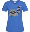 Женская футболка Racoon Ярко-синий фото