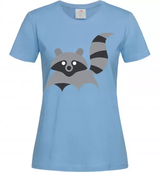 Женская футболка Racoon Голубой фото