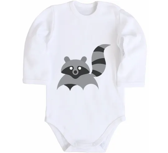 Дитячий бодік Racoon Білий фото