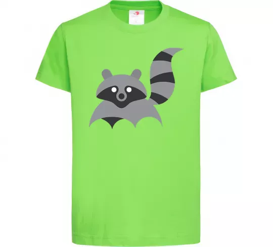 Дитяча футболка Racoon Лаймовий фото