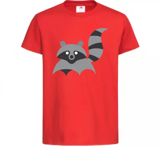 Дитяча футболка Racoon Червоний фото