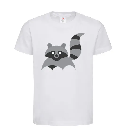 Дитяча футболка Racoon Білий фото