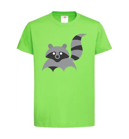 Дитяча футболка Racoon Лаймовий фото