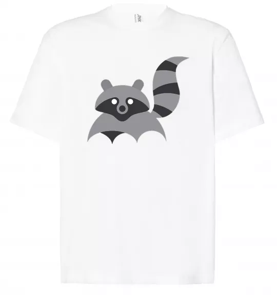 Футболка Оверсайз Racoon Белый фото