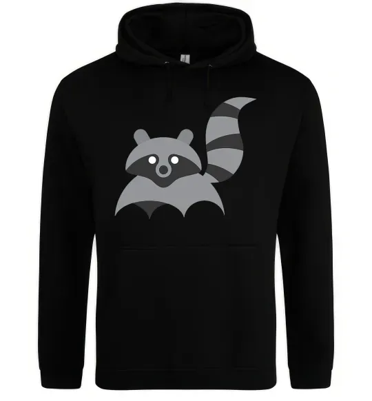 Мужская толстовка (худи) Racoon Черный фото