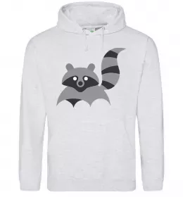 Мужская толстовка (худи) Racoon Серый меланж фото