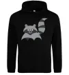 Женская толстовка (худи) Racoon Черный фото