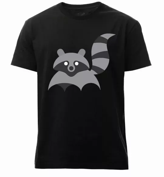 Чоловіча преміум футболка Racoon Чорний фото