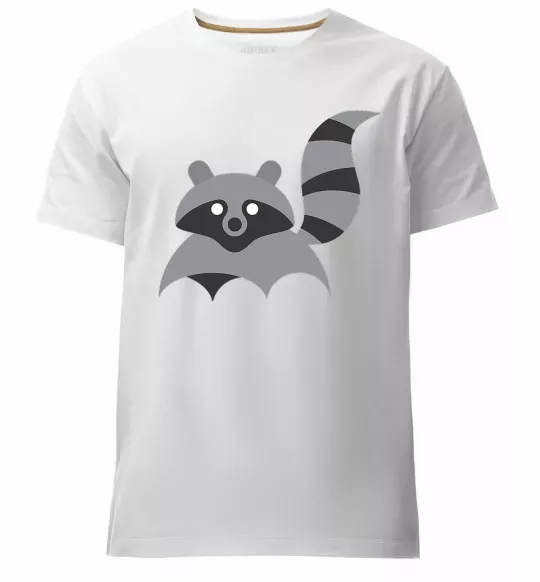 Чоловіча преміум футболка Racoon Білий фото