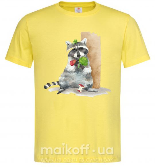 Мужская футболка Енот ест Лимонный фото