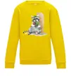 Детский Свитшот Єнот їсть Солнечно желтый фото