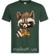 Мужская футболка Angry racoon Темно-зеленый фото
