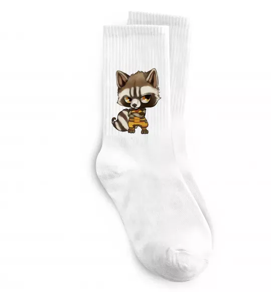 Носки Angry racoon Белый фото