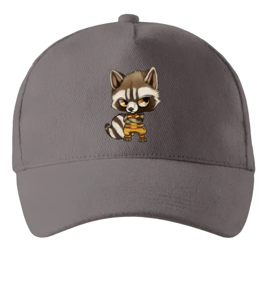 Кепка Angry racoon Серый фото